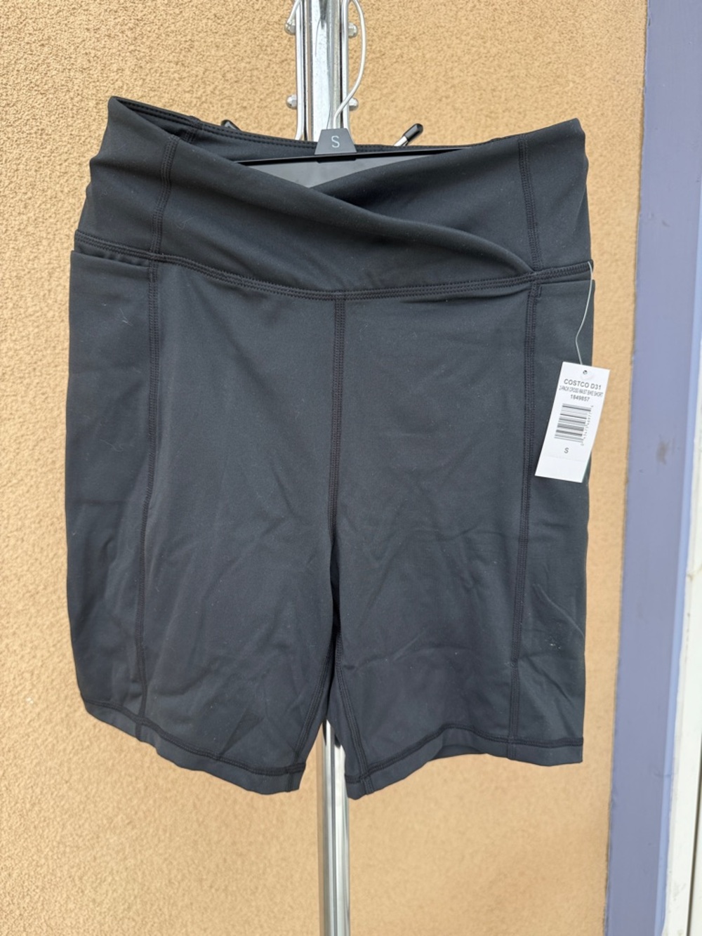 Danskin Black High-Waist Bike Shorts
